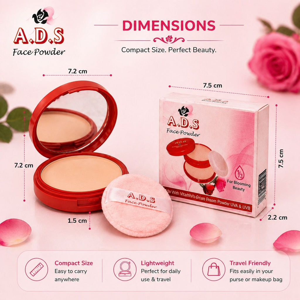 Ads Compact Powder Smooth Matte Finish & Oil Control
